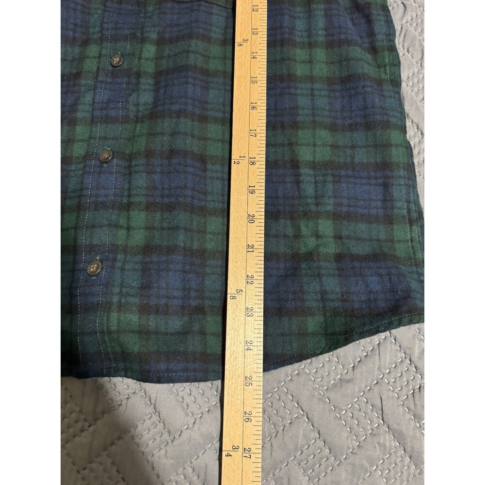 NWT LL Bean Flannel Shirt Women’s Black Watch Tartan Plaid petite Small - Picture 4 of 11